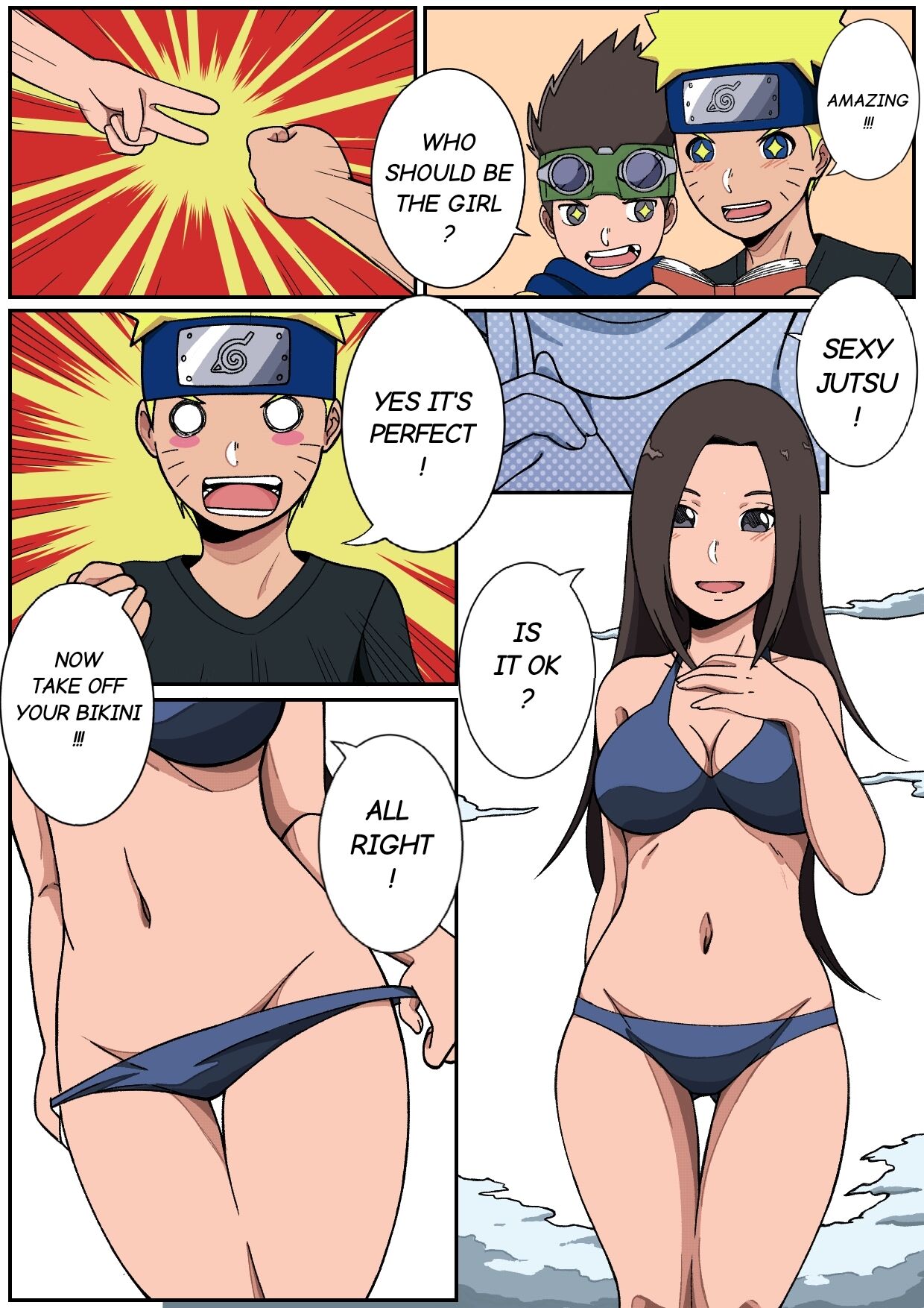 Naruto x Konohamaru TSF page 1 full