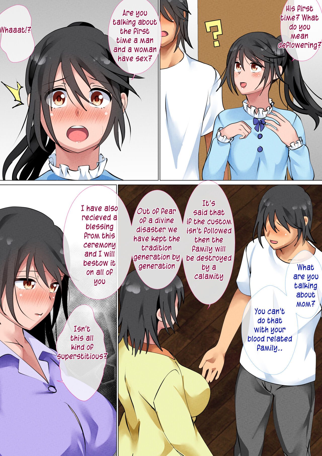Kazoku De Musuko O Fudeoroshi Suru Narawashi Ga Sonzai Suru Kakei | A family with a tradition of taking their son's virginity page 8 full