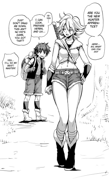 [PUKARA] Hunter Onee-san to Minarai Shounen (Oneshota) 4-koma [English] cover