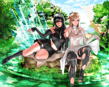 [Nikumansho] FutaRaid Zeroshiki - Kuro Gal VS Shiro Gal | FutaRaid Zeroshiki - The Girl In Black vs The Girl In White (Final Fantasy XIV) [English] {Doujins.com} cover