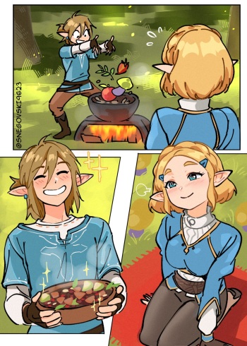 [Snegovski] Zelda and Link Summer Vibes cover
