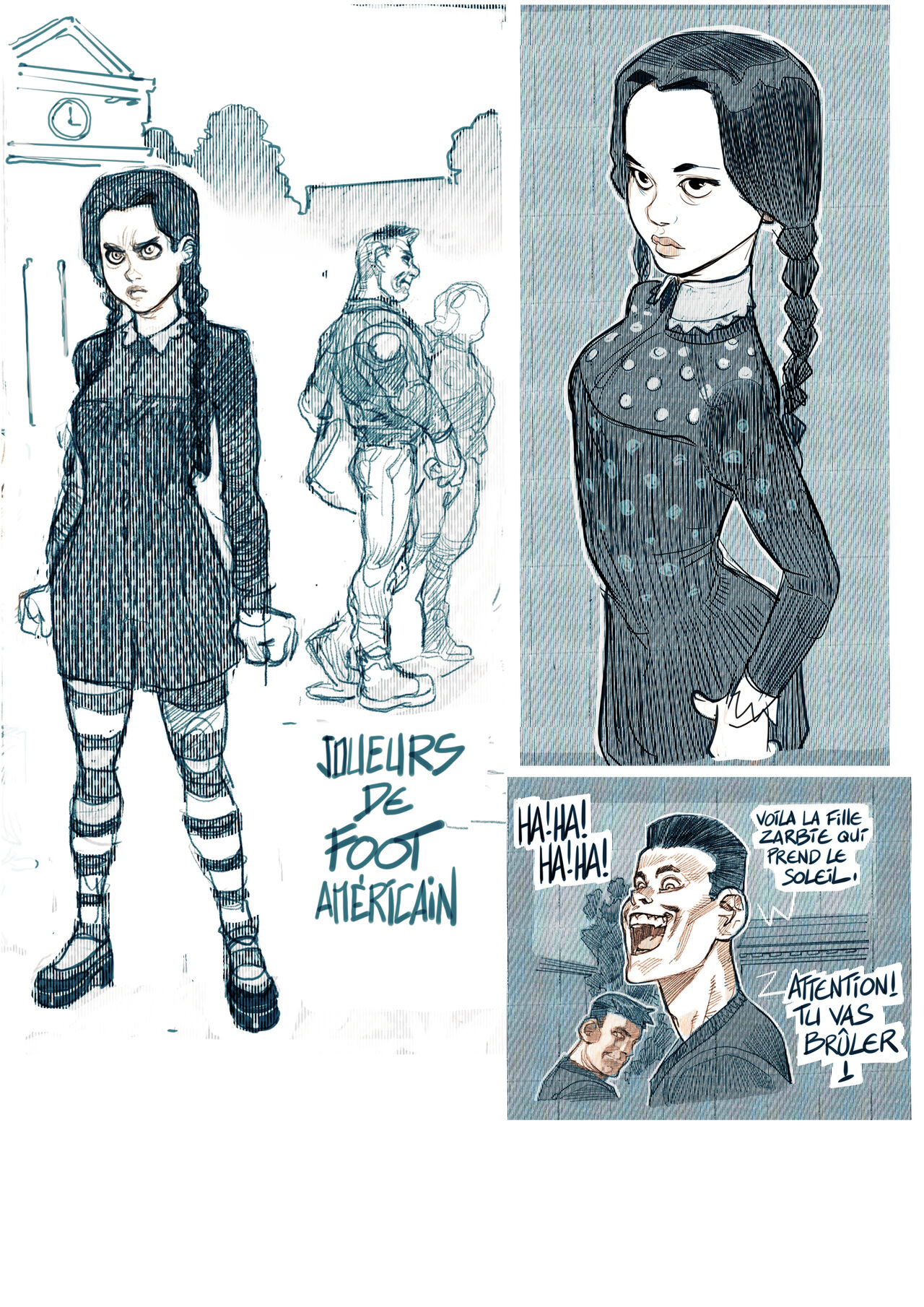 A Wednesday Addams Comic page 1 full