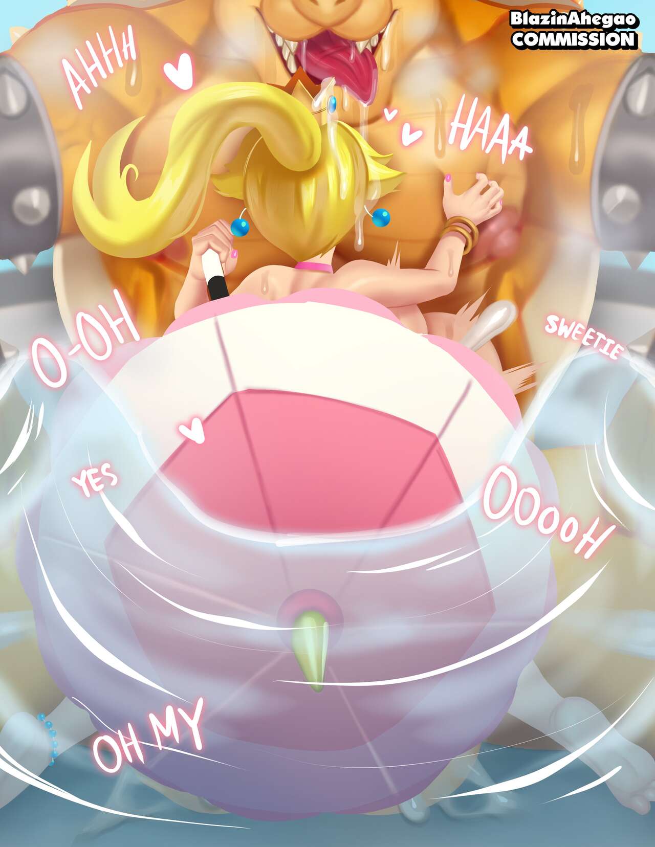 Bowser n' Peach Hot Tub page 1 full
