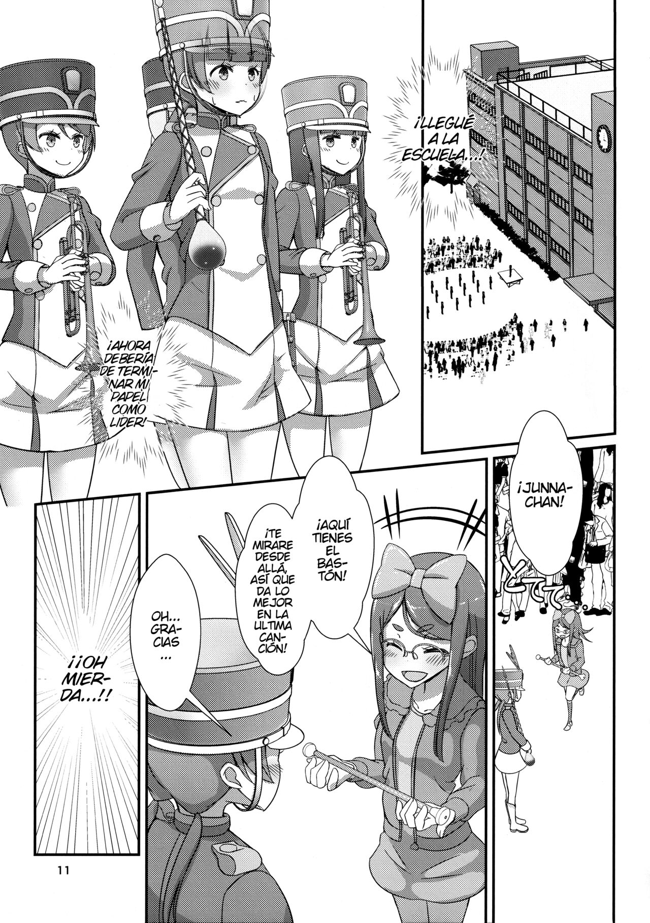 Sensei! Try dressing up like a little girl in a Marching Band! page 12 full