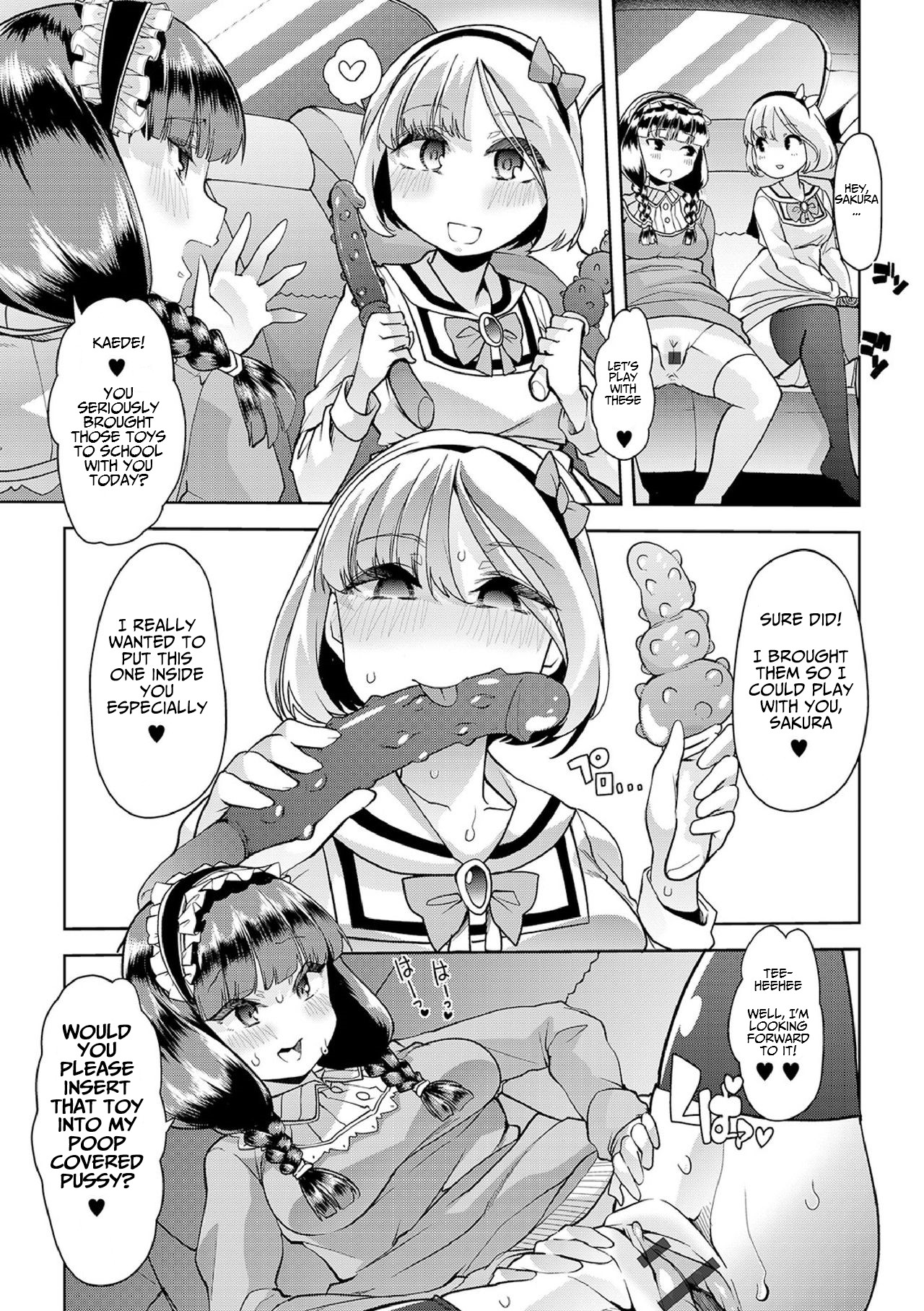 Sakura & Kaede: Lesbian Pets? - How do you like Diaper girl? page 7 full