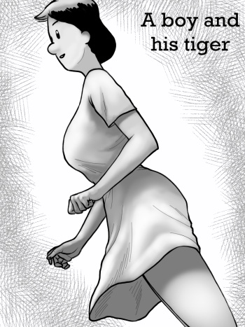 [Artnoke] A boy and his tiger (Calvin and Hobbes) cover