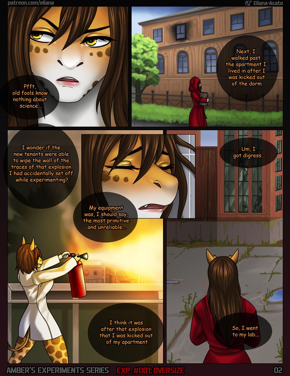 Amber's Experiments. Experiment #001. Oversize page 3 full