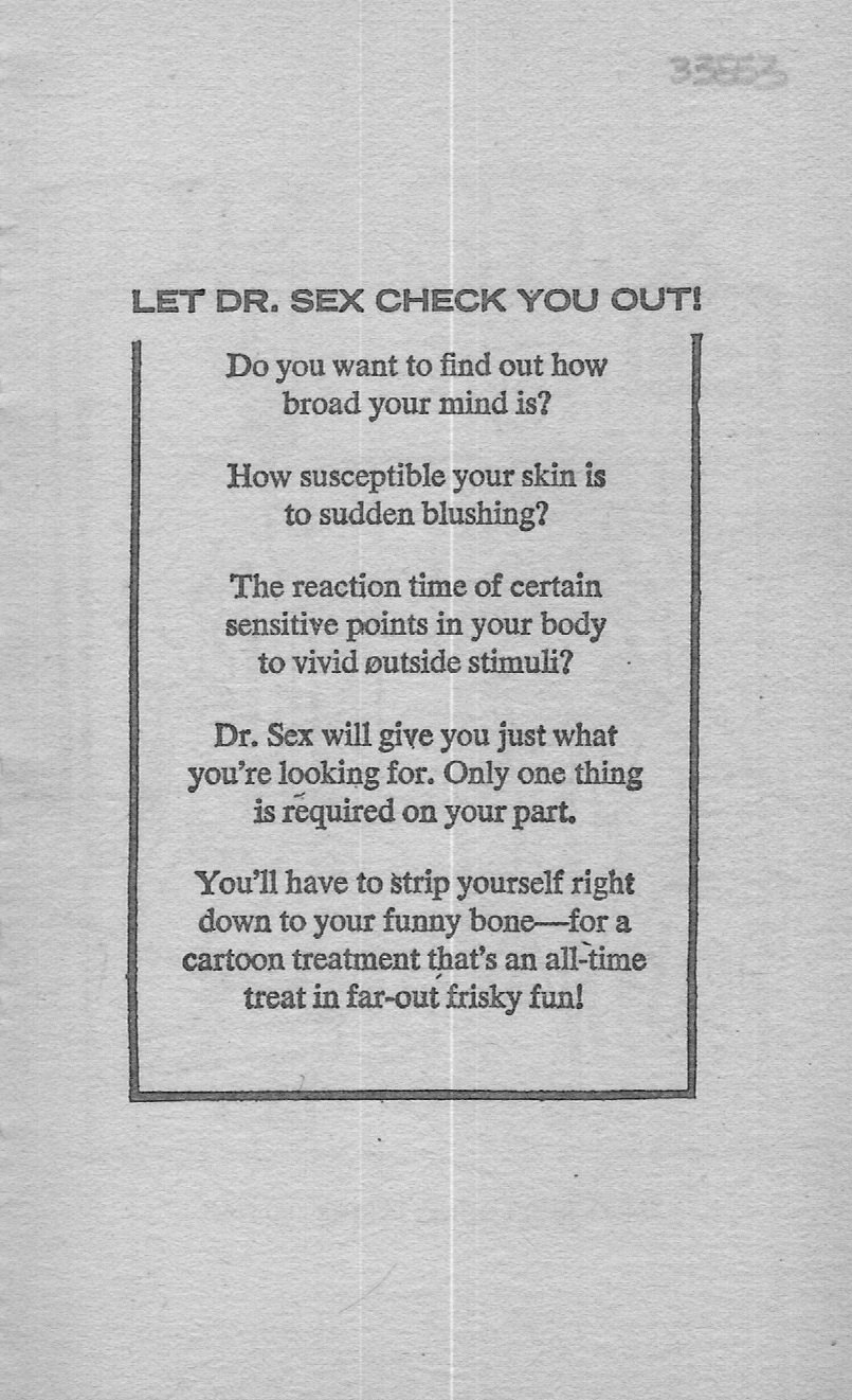 Bill Wenzel Dr. Sex page 3 full