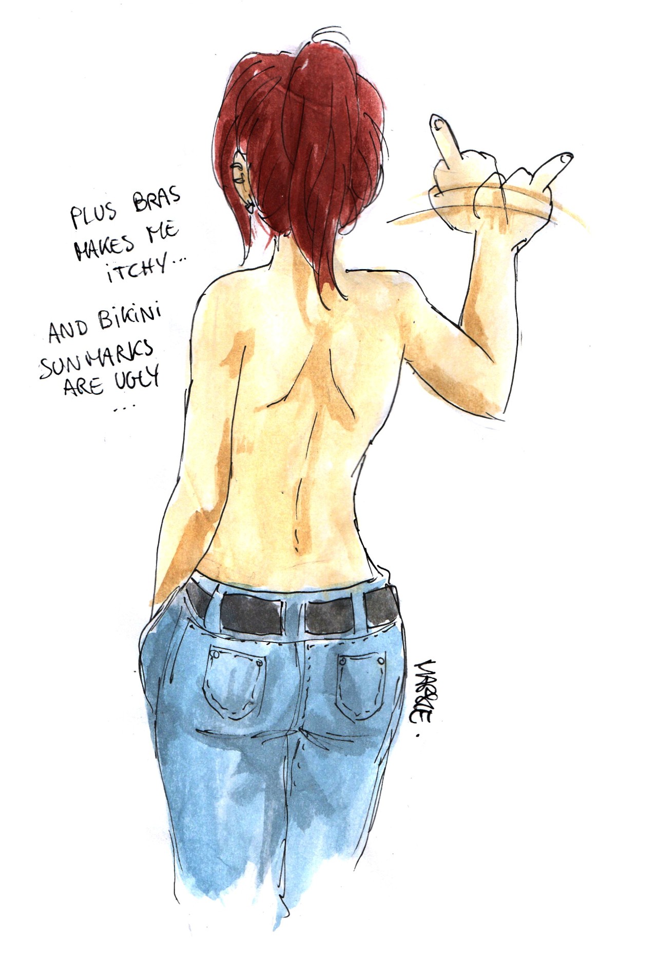 Topless comic + bonus page 6 full