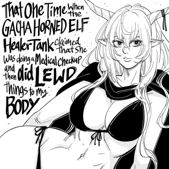 [BB (Baalbuddy) That One Time When the GACHA HORNED ELF Healer Tank claimed that She was doing a Medical Checkup and then did LEWD things to my BODY (Arknights) [English] cover