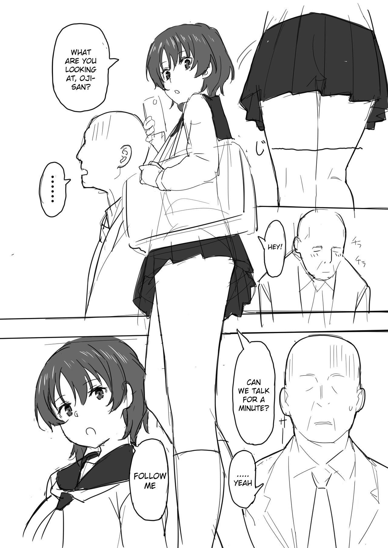 Schoolgirl and Old Man page 3 full