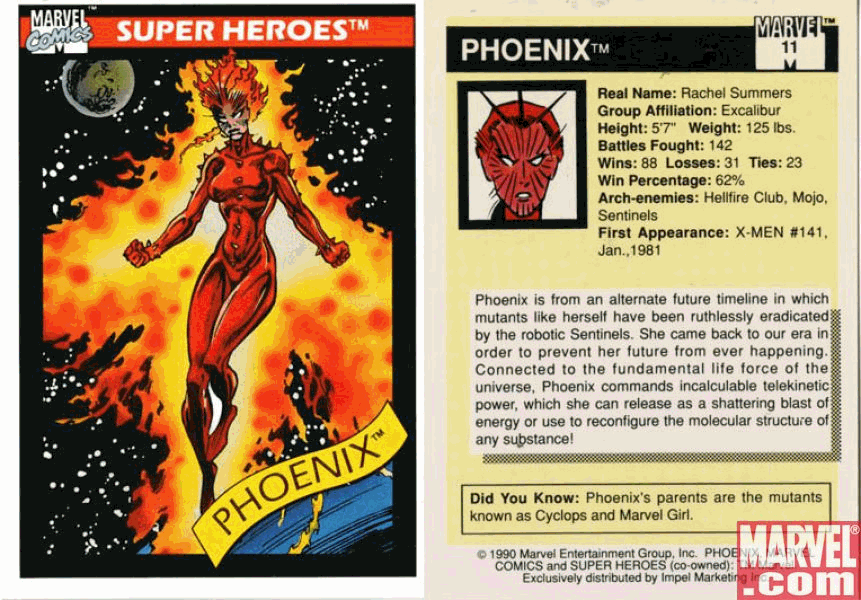 Marvel Universe I Cards page 11 full