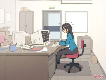 [Lewdua] A typical office day cover