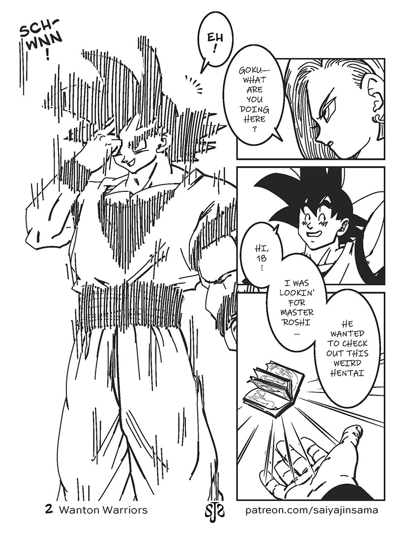 Wanton Warriors #1 - Goku, #18 & Vegeta page 3 full
