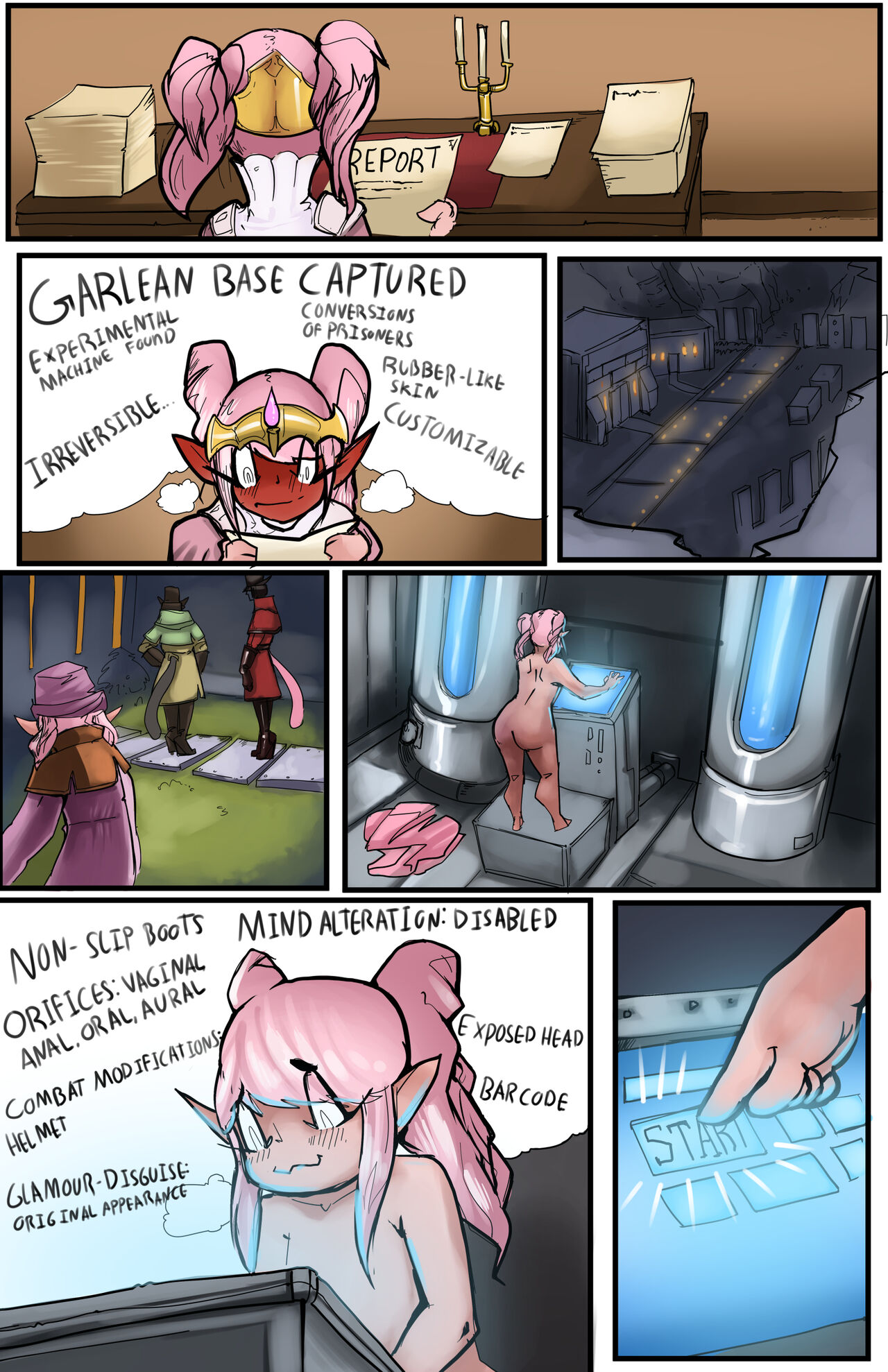 Nanamo Latex Droning Comic by BumbleBorb page 1 full