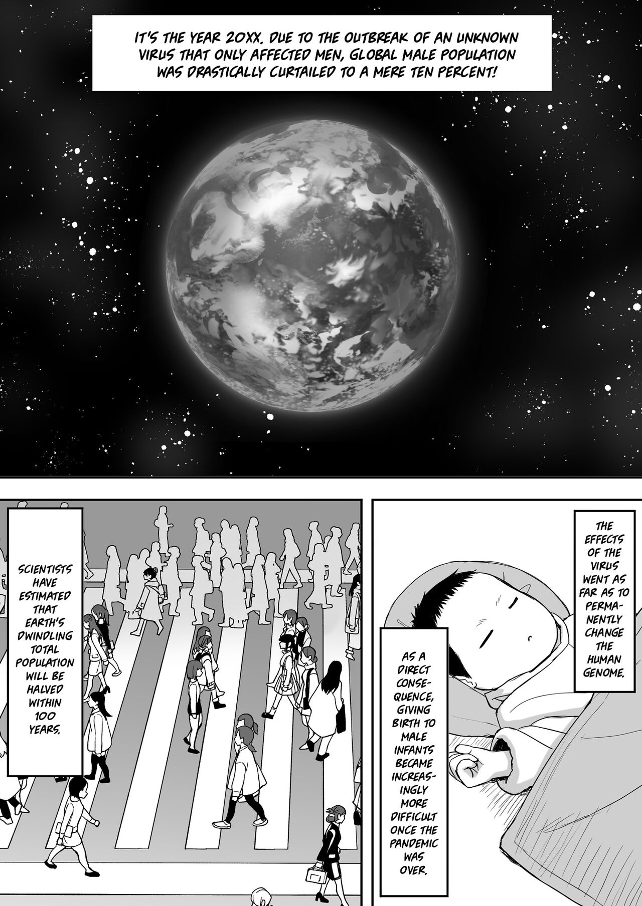 Otoko no Kazu ga 10-bun no 1 ni Natta Sekai de Shitai Houdai | I wanna fuck a lot in a world where males are a tenth of the population! page 2 full
