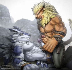 Leomon + WereGarurumon