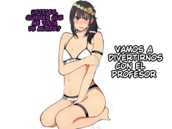 [Kiba o Muku] Mizugi de Josou!? Sensei Ijiri!! | Mizuki the Crossdresser! Let's Mess Around with the Teacher!! [Spanish] [Traps, Netorare, etc] cover