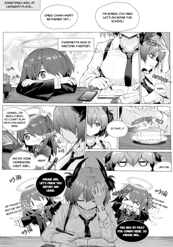 [kataokasan] FiammettaxExusiai short story (Arknights) cover
