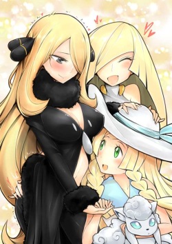 Lusamine X Cynthia Short Doujin