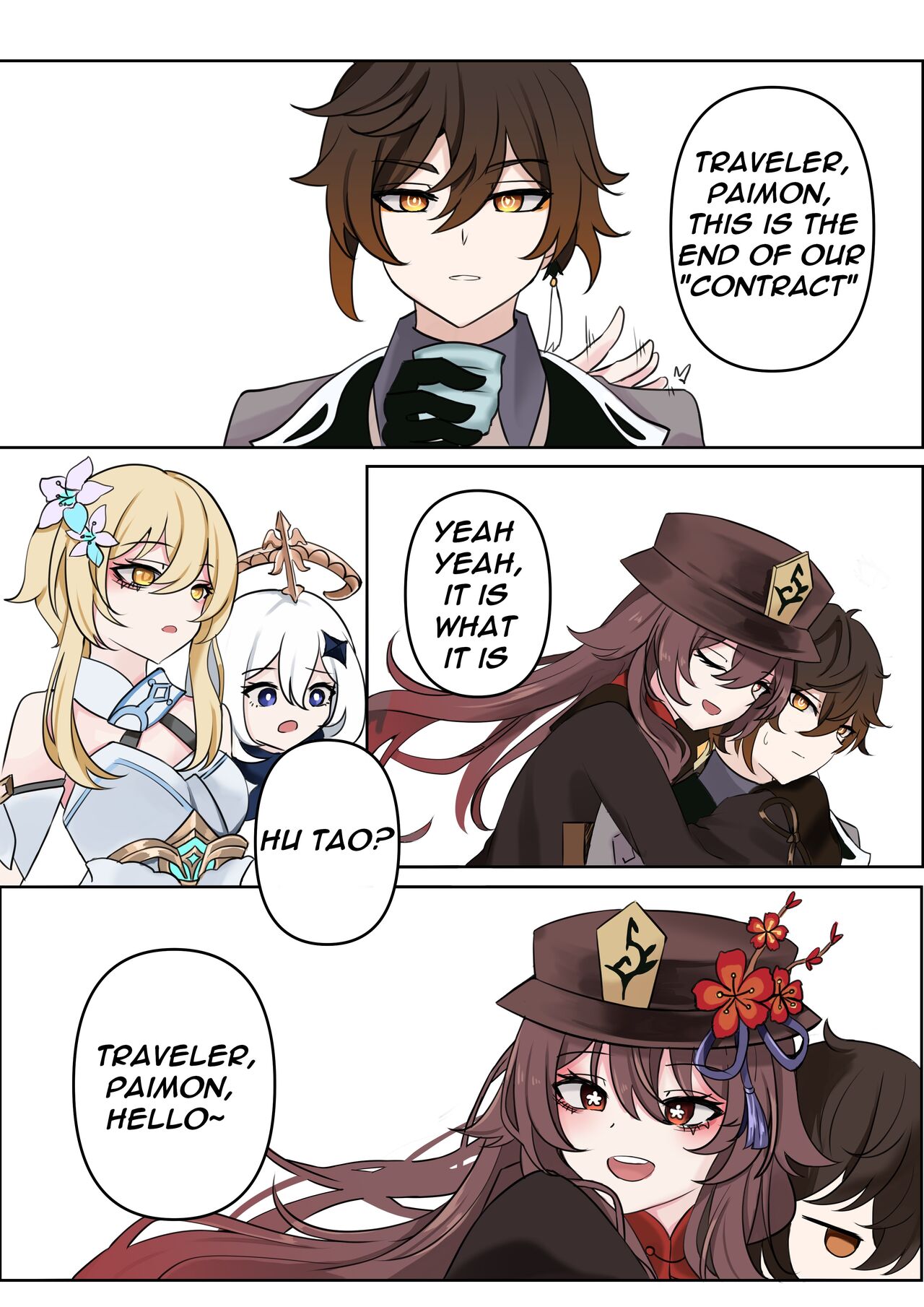 Contract - A Hu Tao x Zhongli Hentai Comic page 3 full