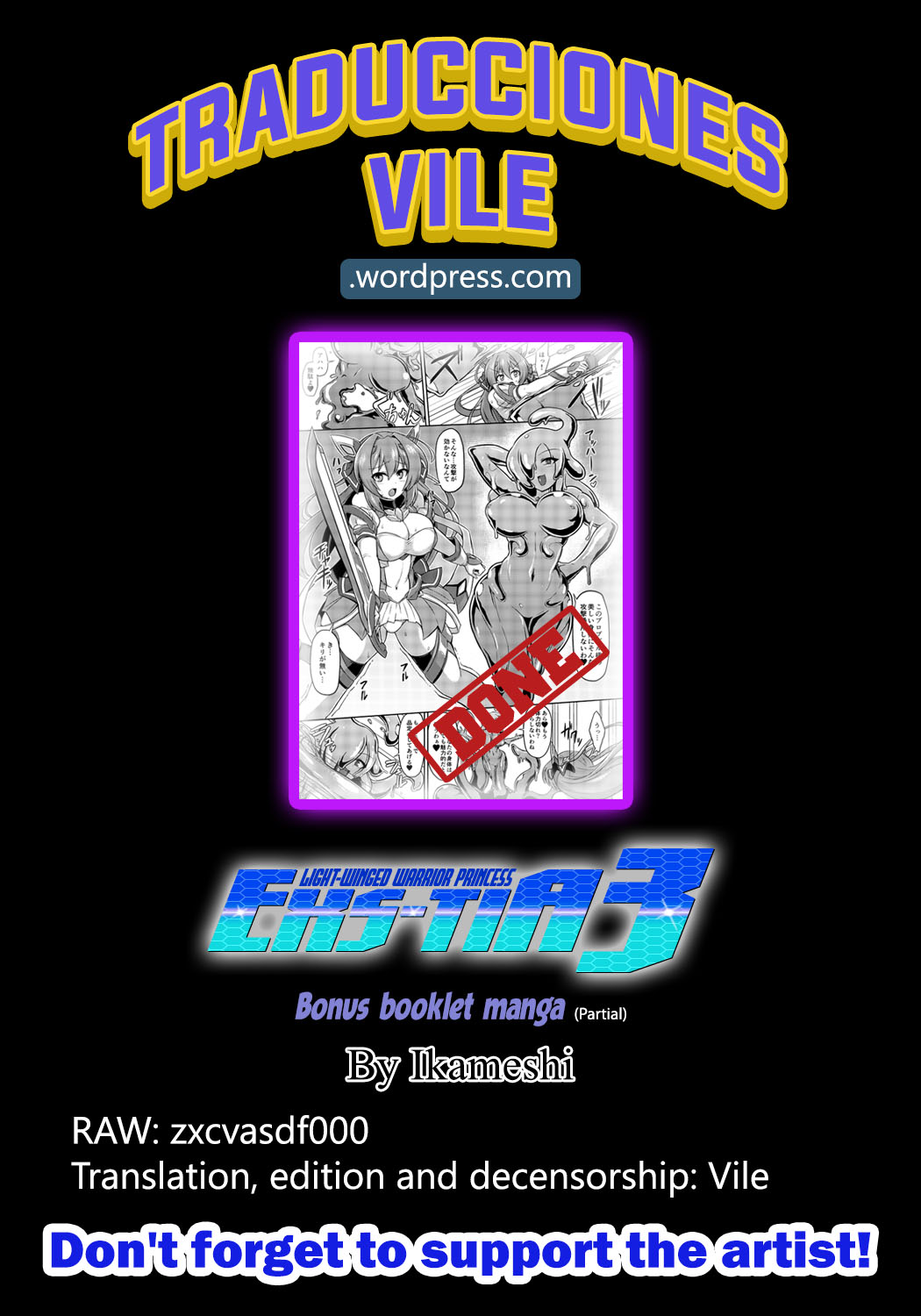 Kouyoku Senki ExS-Tia 3 - Tokuten shoosasshi manga | Light-winged warrior princess ExS-Tia 3 - Bonus booklet manga   =Vile= page 11 full