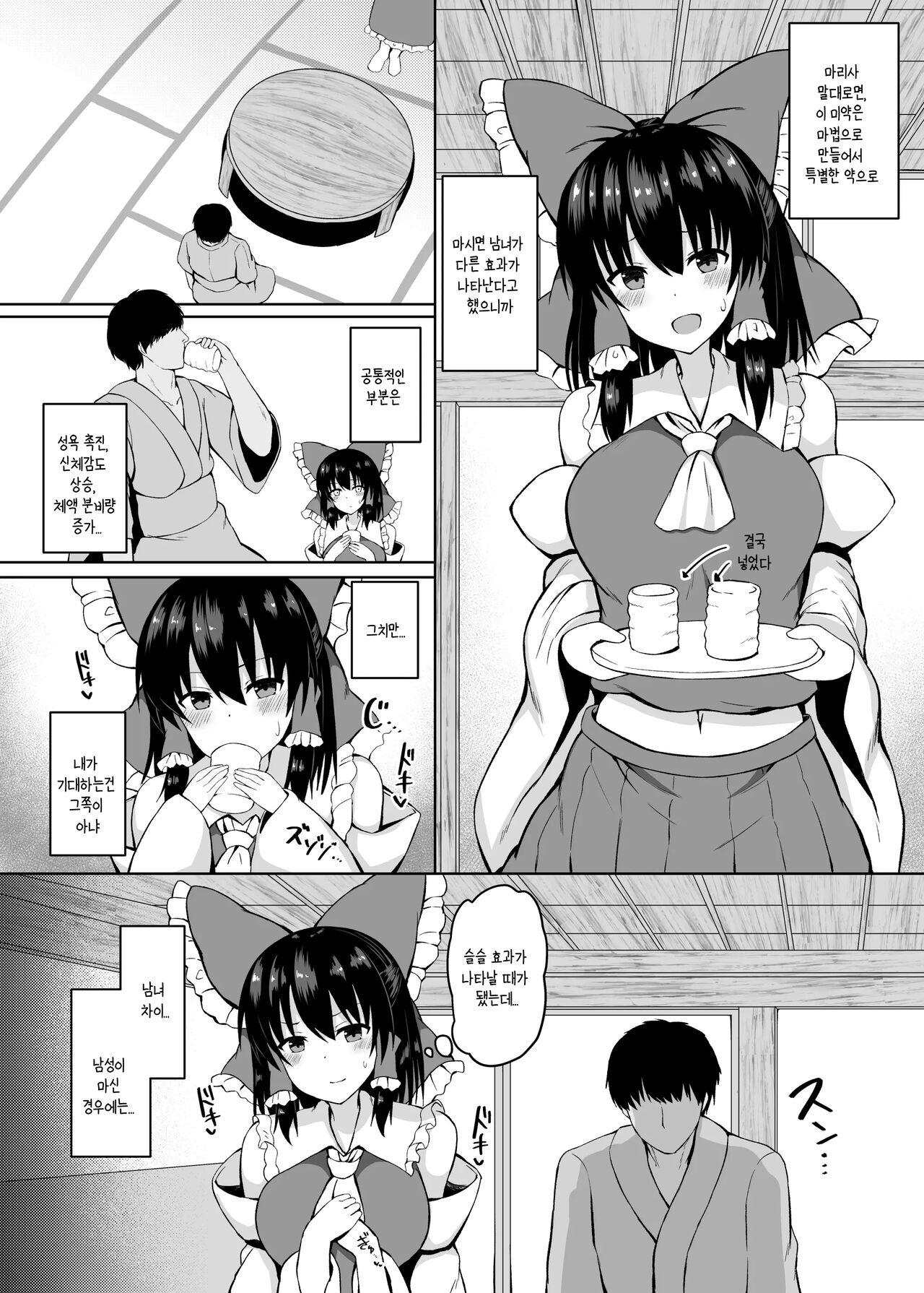 H ga Shitai Reimu-san ni Biyaku o Morareru Hanashi | 야한게 하고싶은 레이무씨에게 미약을 먹인 이야기 page 6 full