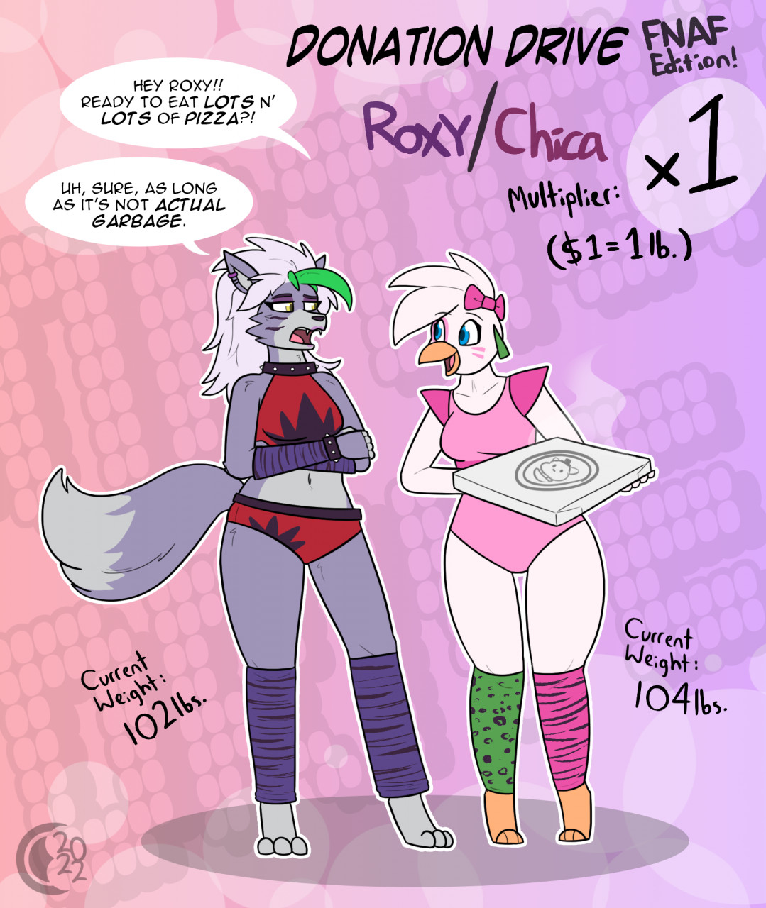 Donation Drive: Roxy and Chica! page 1 full