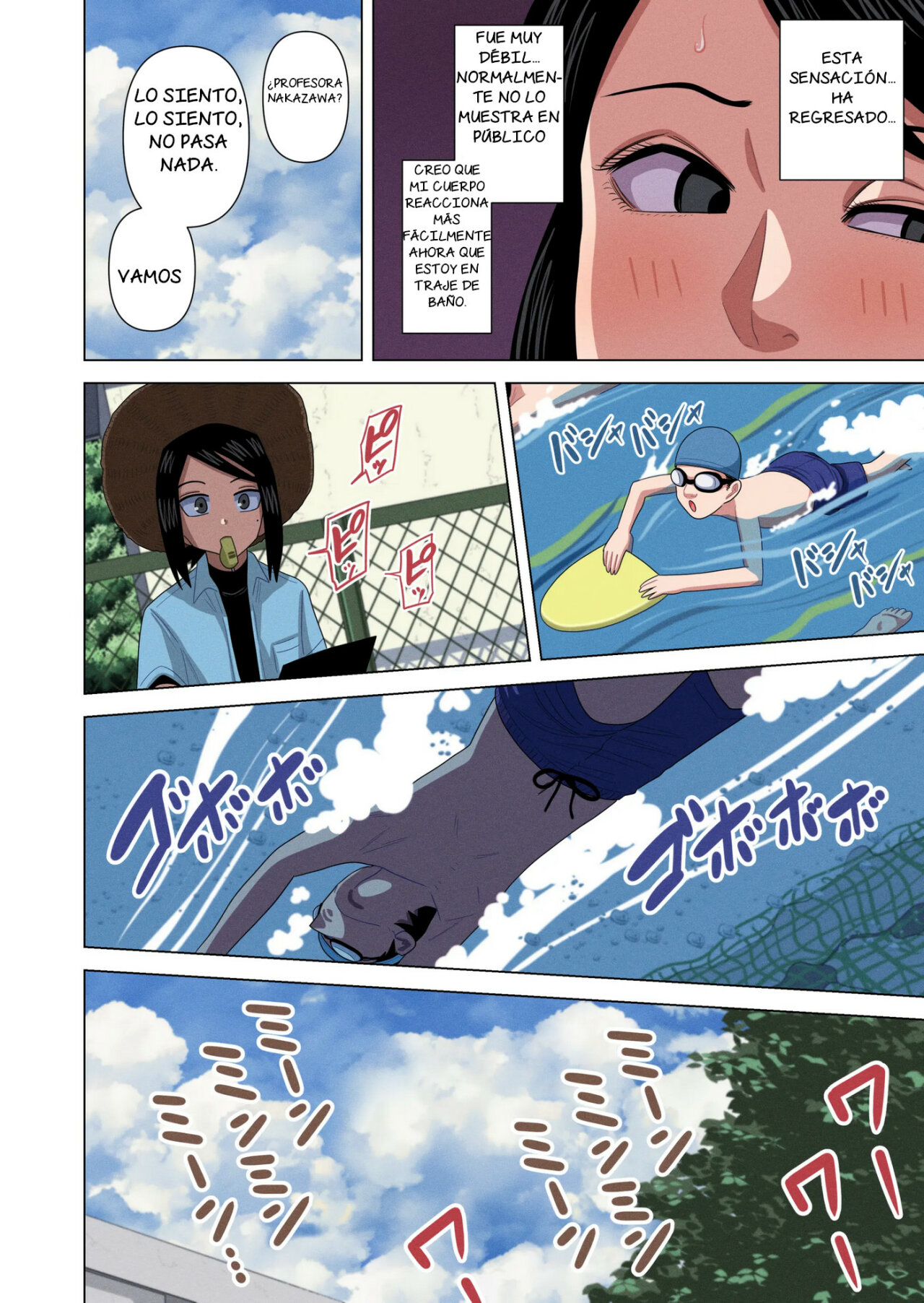 Jikan Teishi to Saimin to Toumei Ningen de Mizugi no Tannin no Sensei wo Pool no Jugyo Chu ni Okashi Makuru page 11 full