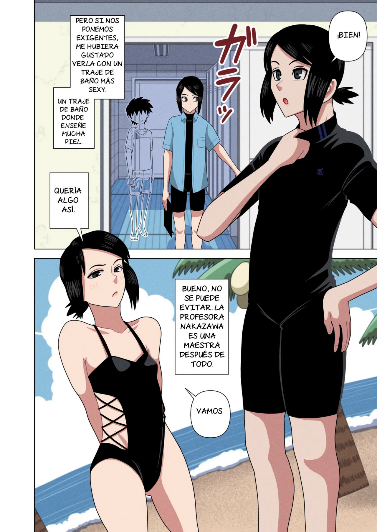 Jikan Teishi to Saimin to Toumei Ningen de Mizugi no Tannin no Sensei wo Pool no Jugyo Chu ni Okashi Makuru page 5 full