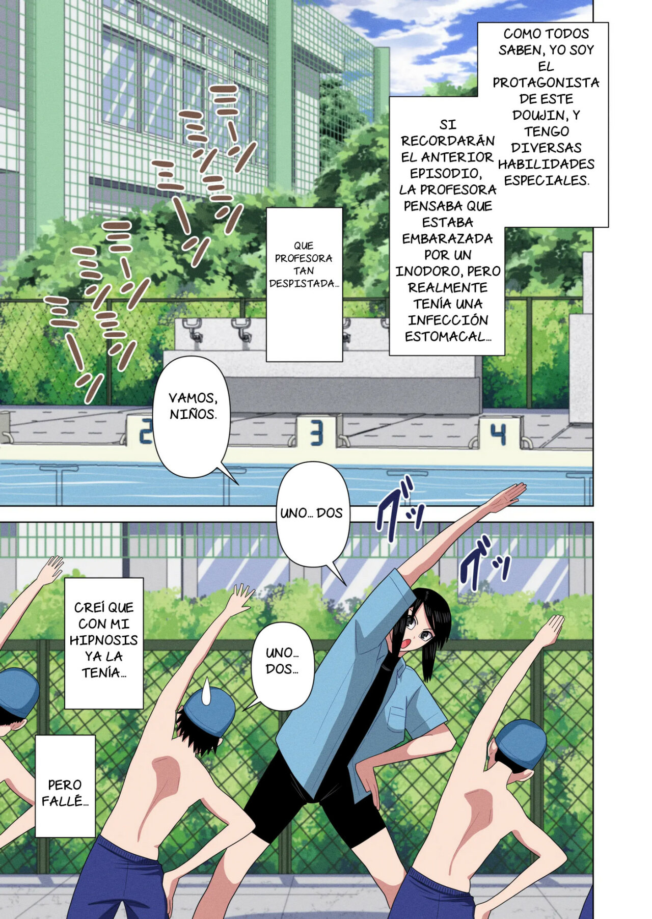 Jikan Teishi to Saimin to Toumei Ningen de Mizugi no Tannin no Sensei wo Pool no Jugyo Chu ni Okashi Makuru page 6 full