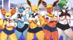 Burgerkiss Train Girls - Part 3 Group Shots + Background Girls