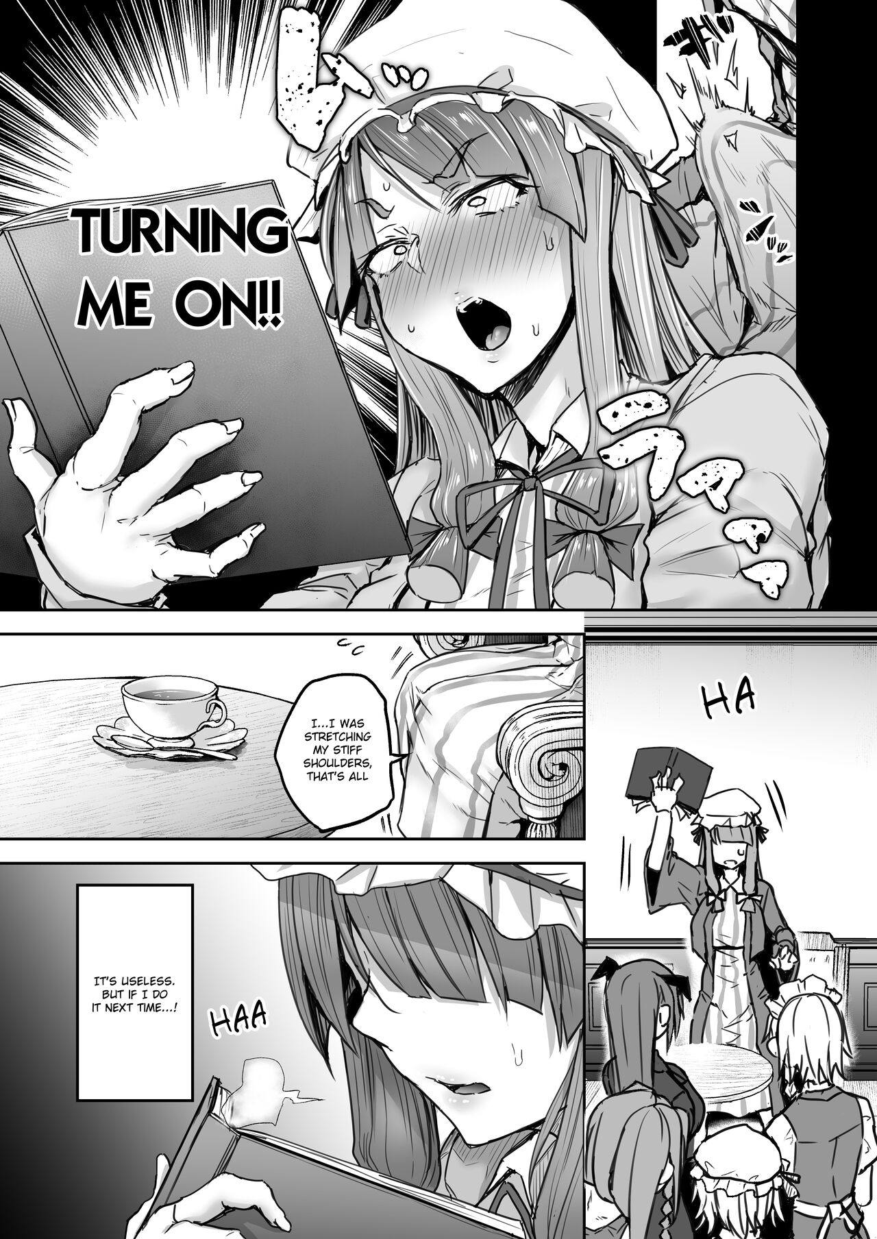 Futanari Daitoshokan ga Gihindai de Onaru Hanashi page 4 full