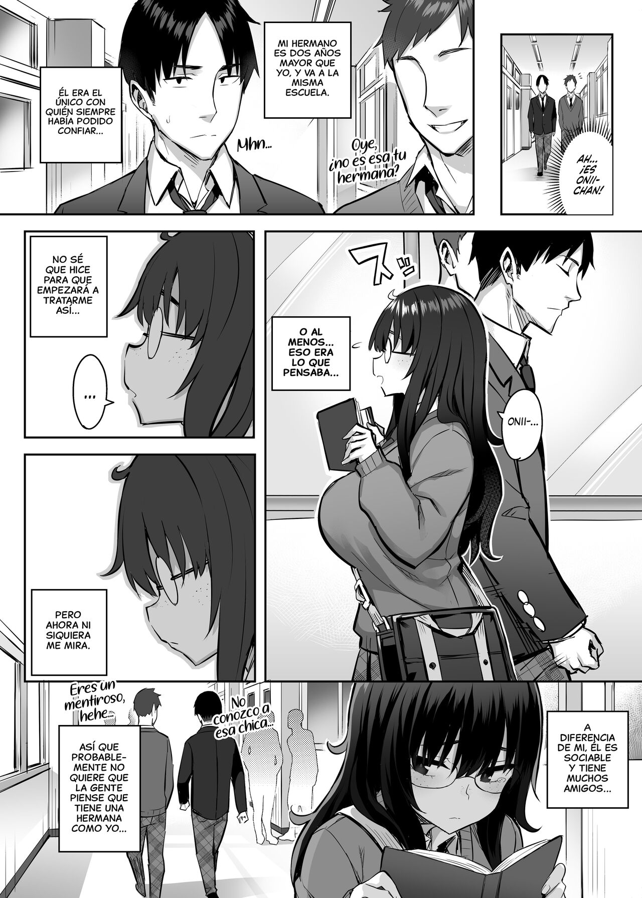 Moto InCha no Kyonyuu Yariman Imouto ga Erosugite, Onii-chan wa Mou...!! 0 ~Jimiko no Watashi ga Kawatta Riyuu~ | ¡¡No puedo con mi Hermanita comelibros ahora que se convirtió en una puta...!! 0 page 4 full