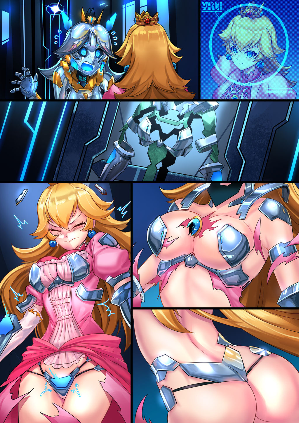 Princess Peach Robot Transformation - Page 2 - Comic Porn XXX